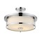 Z-Lite Savannah 3 Light Semi Flush Mount, Chrome & Matte Opal 465SF16-CH - alternate 7